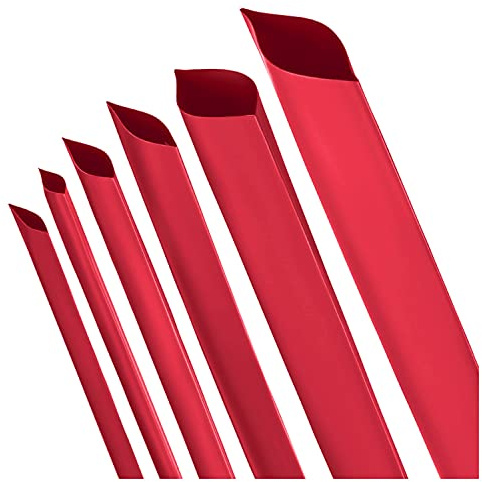 ISOLATECH Guaina Termorestringente Ø15mm x 10m 2:1 Rosso | Poliolefina, Senza Adesivo, Resistente ai Raggi UV, Isolamento di Cavi e Connessioni Saldate