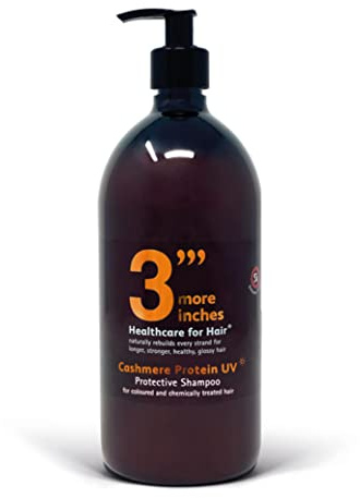 3'''More Inches Cashmere Protein UV Protective Shampoo 1000ml - Restoring & Strengthening Shampoo - UV Hair Protection & Pollution Damage - Silicone Free - Hair Care by Michael Van Clarke