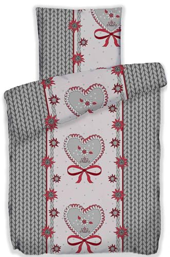 Protex 4 Teilige Winter Bettwäsche Set Fleece Flausch Mikrofaser 135x200 80x80 warme weiche Winterware
