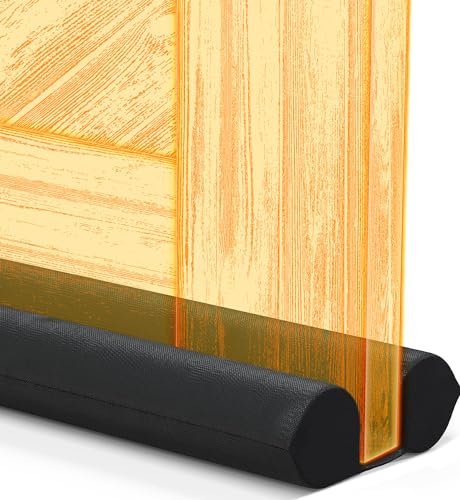 Everlasting Comfort 2 Sided Draft Excluder for Doors - Keeps Cold Air In & Heat Out - Soundproofing Seal Strip Gap Filler - Quick Install Under Door Draught Excluder & Noise Blocker - Fits 76-91cm W