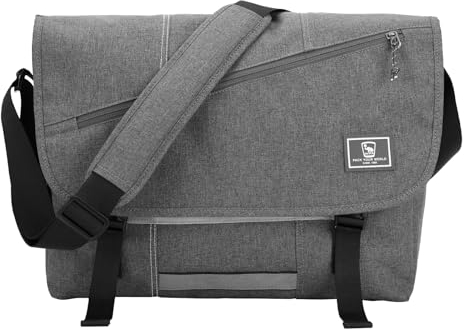 OIWAS Umhängetasche Herren Groß Messenger Bag Arbeitstasche Männer Schultertasche Kuriertasche Tablet Business Laptoptasche Herrentasche Büro Uni Reise Alltag für 14 Zoll Laptop Grau