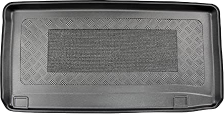 ZentimeX Kofferraummatte für Ford Tourneo Custom L1 Facelift (02.2018-), Black, Gummi-Kombination, Fahrzeugspezifische Passform, hinter der dritten Sitzreihe