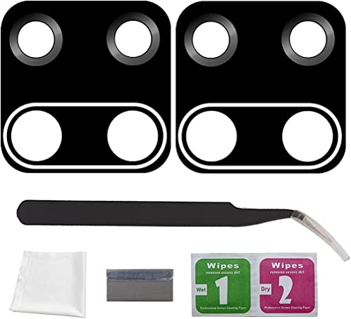 Eonpam 2 Pezzi Vetro Fotocamera per Xiaomi Redmi Note 9S / Redmi Note 9 Pro Lente Posteriore Ricambio HD Original Camera Glass con Kit di Riparazione