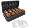 Spespo 3D Skull Ice Cube Tray with Lid,BPA Free Silicone Ice Cube Moulds Makes 10 Skulls,for Whiskey, Cocktail and Party Drinks Black