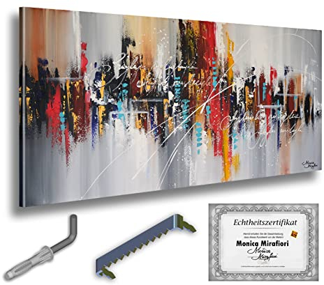 Monica Mirafiori I 100% Pintado a Mano I 140x70 cm I Cuadro pintado a mano I Pintura I Arte moderno