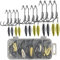 Njord Kalastus Offset Haken mit Gewicht und Spinnerblatt Set 12 TLG. mit Twist Lock | 2g 3g 5g Angelhaken mit Spinnerblatt in Tacklebox | Jig Haken Set als Alternative zu Jigköpfe Set