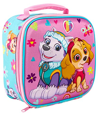 Zawadi Global Paw Patrol Girl - Lonchera rectangular 3D aislada para niños y niñas, tamaño perfecto para empacar aperitivos calientes o fríos para la escuela y viajes, sin BPA