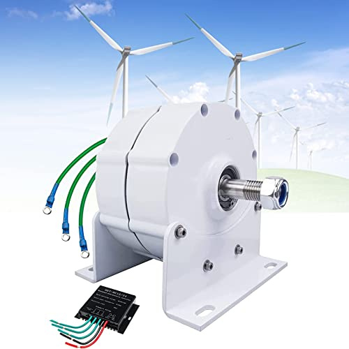 CGLYYDS Generatore Magnetico Pmg da 8000W/9000W/10000W/12000W, Generatore Permanente, 3 Fasi AC per Turbine Idriche a Turbina Eolica, 12000-220V, Bianco