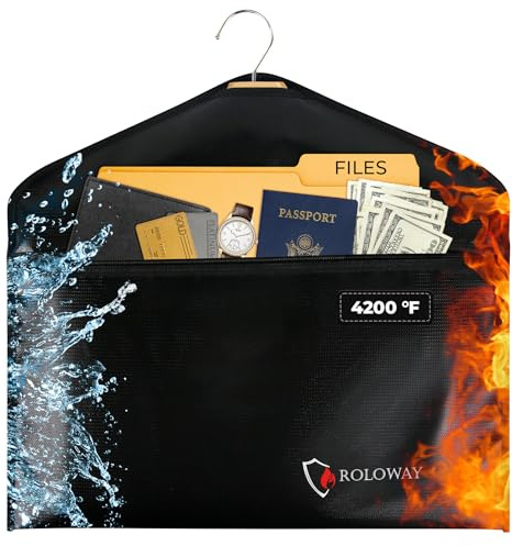 ROLOWAY Hanger Diversion Fireproof Safe, Hidden Compartment for Home & Travel, Secret Safe for Cash Hiding Under Clothes