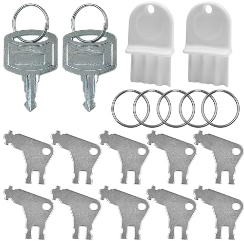Toilettenpapier- und Seifenspender-Schlüssel-Set, 14-teilig, Universeller Toilettenpapierspender schlüssel, Kompatibel mit Georgia Pacific,Tork SCA Toilettenpapier- und Seifenspender | Ersatzspenderschlüssel, kompatibel mit Georgia Pacific, Tork SCA Toilettenpapier- und Seifenspendern oder anderen Marken