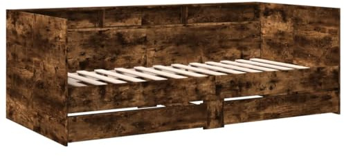 vidaXL Tagesbett mit Schubladen ohne Matratze Räuchereiche 90x200 cm