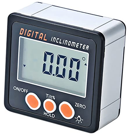 Funien Digital Neigungsmesser 0-360 ° Elektronische Winkelmesser Aluminiumlegierung Shell Digital Bevel Box Winkelmesser Meter Magneten Basis