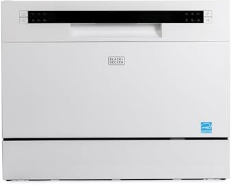 BLACK+DECKER Countertop Dishwasher, Energy Star Certified, BCD6SD, White