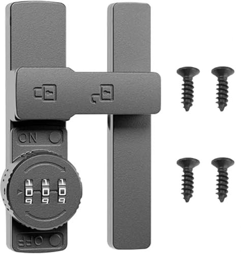 Reixuier Serratura Porta Scorrevole,180° Chiavistello per Porta in Legno Lega di Zinco Catenaccio Porta Catenaccio con Viti E Colla,Adatto a Cucina, Bagno, Camera da Letto (Grigio 180 gradi)