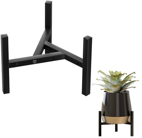 Genérico Soporte ajustable para plantas, Soporte para macetas Banco de hierro para macetas con un diámetro exterior de 20-32 cm para su uso en jardines de balcones y en interiores.