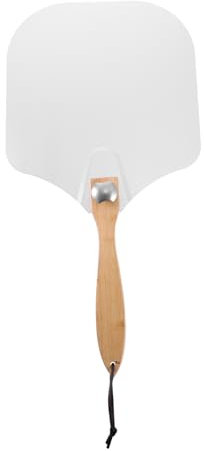 DECHOUS spatola per pizza acciaino pizza peel preparazione della pizza raschietto paletta per pizza con manico in legno spatola da cucina pala per pizza pieghevole di legno bianca
