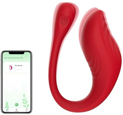 Jinqian Mini Vibrator mit APP Fernbedienung und 9 Vibrationsmodi für Sie G-Punkt Vibration Klitorisstimulator vibro eier für frauen,für Unterwegs Vibratoren Sex Spielzeug für die Frau(APP-Steuerung)