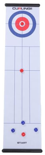 Nurnesy Interactive Tabletop Curling Game - Large Roll Up Matte für Familienspaß zu Hause und Im Freien