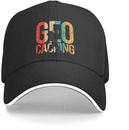 LHJHZDJC Vintage rétro Geocaching Cadeau Casquettes de Baseball Chapeaux Unisexes à visière