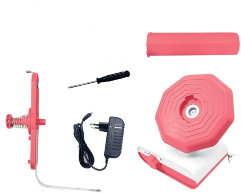 BestYiJo Avvolgitore elettrico automatico di grande capacità 13oz filato winder lana winder per uncinetto avvolgimento macchina (rosa)