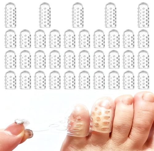 Protege Orteil Silicone Aere, 35 Pièces Protection Orteils Silicone, Protection Orteil Silicone, Protege Orteil Silicone pour Cors Ampoules Callosités Ongles Incarnés Soulager Pied la Douleur