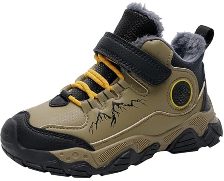 Winterstiefel Kinder Schneestiefel Warm Gefüttert Winterschuhe Wanderschuhe Mädchen Jungen Stiefel Winterboots Winter Kinderschuhe Bequem Trekking Wanderstiefel Trailrunning Schuhe Rutschfest Boots