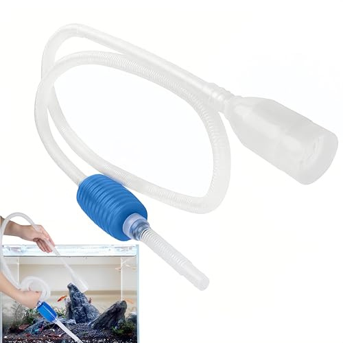 1 PCS Blue Aquarium Fish Tank Gravel Cleaner Siphon Manual Hand Pump Kit
