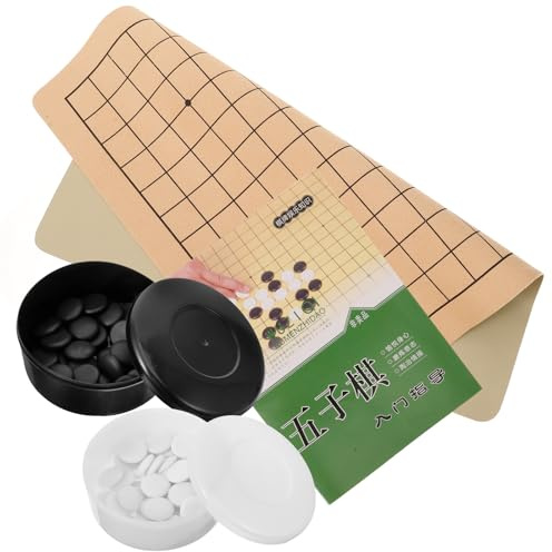 Milisten Set Scacchiera Go Pieghevole per Bambini e Adulti, Materiale Leggero Portatile Scacchi Nero e Bianco Resistenti All’usura, Gioco da Tavolo per Apprendimento e Divertimento Educativo