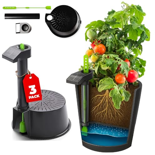GroBucket Self Watering Planter Insert w/LifeTested Technology, Water Reservoir & Level Indicator - Turn Any 5-Gal Bucket into a DIY, Portable Automatic Container Indoor-Outdoor Garden, 3-Pack