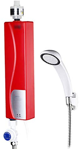3KW Electric Instant Water Heater 220V Tankless Home Wall-Mounted Shower Bath Machine Constant Temperature with Shower Head for Bathroom Kitchen (Color : Red) Fast Hot Water