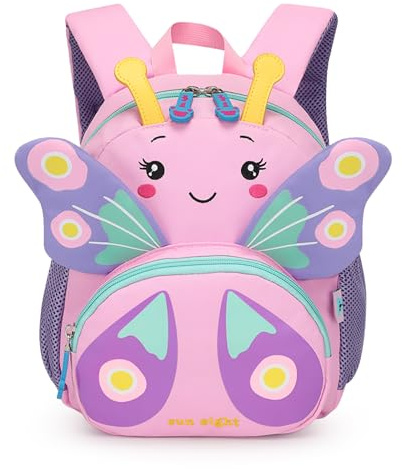 PROTAURI Zaino per bambini - Ragazzi Ragazze Animale Scuola Borsa Bambino Zaino Scuola PreSchool Asilo Cartone Zainetto per 2-6 Anni(la farfalla)