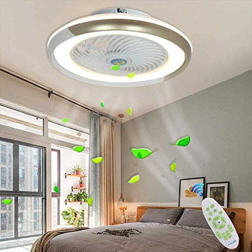 YZSJ Ceiling Fan with Lighting Modern LED Ceiling Light Fan Ceiling Fan LED Light Adjustable Wind Speed Dimmable Remote Control Ultra-Quiet Living Room Bedroom Restaurant Bedroom Color Optional,Gold