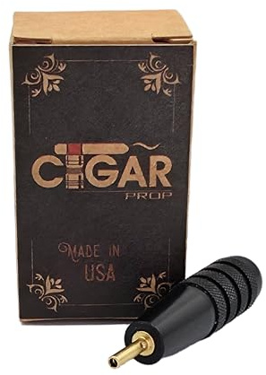 Cigar Prop Lighter Bleed Tool – Black - Aluminum Body with Brass Tip for Air Removal in Butane Torch Lighters – Compact - Made in the USA – Durable and Easy to Use