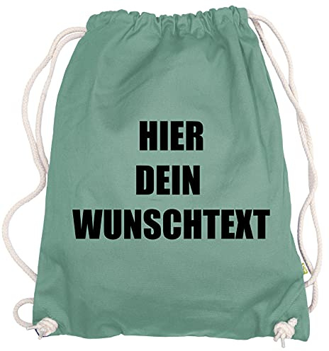 Ma2ca® Gymsac Turnbeutel/Jutebeutel Rucksack Bag Seesack mit eigenen Wunschtext Personalisieren