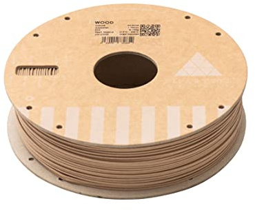 PLA-Filament für den biologisch abbaubaren und kompostierbaren 3D-Druck SMARTFIL WOOD mit einem hohen Anteil an Naturholz | PLA Filament mit echter Holzfaser - Matte Oberfläche mit natürlicher Maserung, die geschliffen, gebeizt und lackiert werden