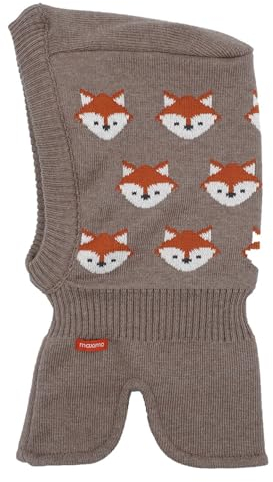 maximo Jungen Mütze Hellbraun/weiß/schwarz/orange 55