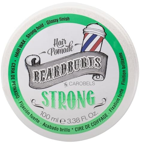 Beardburys Cera Capilar Fuerte para Hombres, Fijación Fuerte para Estilos de Cabello Naturales y Flexibles con Acabado Brillante, Soluble en Agua y Fácil de Quitar con Lavado 100ml