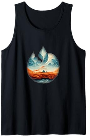 Logo Of Water Fire Earth Wind Tank Top