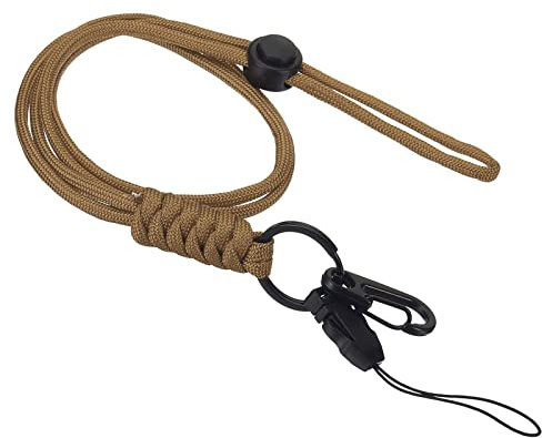 PATIKIL Hals Schlüsselband mit Haken Badge Schlüsselbänder Braun | Einstellbare Lang Riemen Ausweis Halterung Schlüsselketten, Für Badge Halterungen