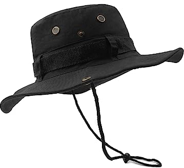 Zylioo XXL-3XL Safari Sonnenhut Für Großen Kopf,Camo Boonie Hat Buschhut,Woodland 'Junglescout' Breiter Krempe Wanderhut für Outdoor Camping