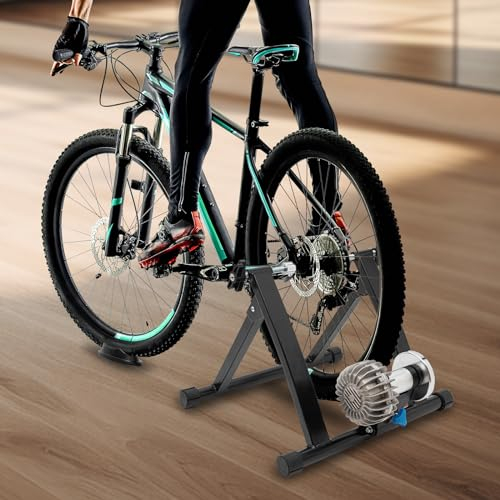 Hanmorfarbi Fahrrad Rollentrainer,Bike Trainer Ständer Indoor für Fahrräder mit 26-29&700 Cc, Tragkraft 150 Kg, 40-60db, Rollentrainer Fahrrad,Heimtrainer Fahrrad für Indoor Fahrradfahren zu Hause