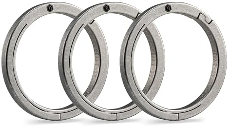 KeyUnity Titan-Schlüsselanhänger mit seitlichem Druck, minimalistischer, geteilter Schlüsselanhänger mit Schnellverschluss für Karabiner, Autoschlüssel und Hausschlüssel