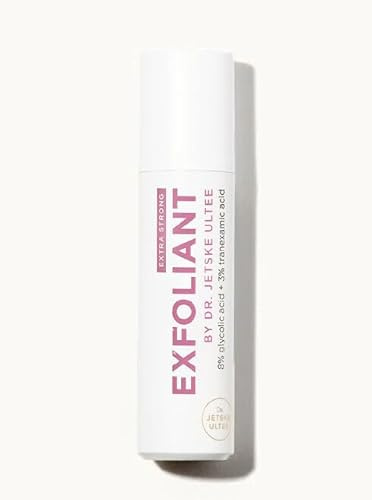 Exfoliant Extra Strong Dr. Jetske Ultee | Peeling 8% Glykolsäure + 3% Tranexamsäure | Macht oberflächliche Falten und Pigmentflecken weniger sichtbar | Hilft bei Rötungen und Knötchen