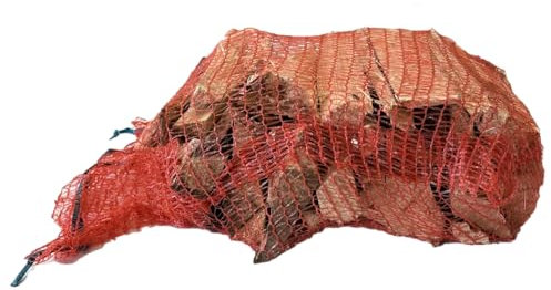 Leña de fuego 100% madera de abeto, paquete de 12 dm3 para fuego, combustión limpia y duradera para tu chimenea o estufa | Potencia calorífica < 5,25 KWh/Kg (bolsa de red, 12)