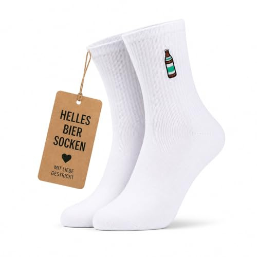 Fashion Drinks Bier Helles Socken 1 Paar Größe 36-41 Unisex Geschenk Frauen Crew Socks Tennissocken