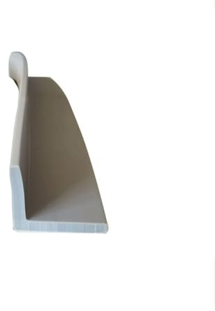 Fugenfüller Gummi-Winkel-Eckenschutz, Kantenschutz, Kollisionsvermeidungsdichtung, L-Streifen, 12 x 15 mm, Schwarz, Grau, Weiß Streifen Ausschlussvorrichtung (Color : Gray, Size : 10meter)