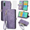 Asuwish Phone Case for Sony Xperia 10 IV Wallet Cover with Tempered Glass Screen Protector and Wrist Strap Leather Flip Zipper Credit Card Holder Stand Cell Experia 10IV 5G XQ-CC72 Women Men Purple
