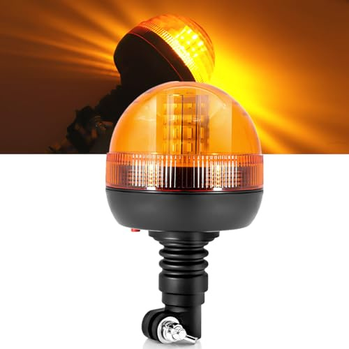Girofaro LED giratorio Ambra luz estroboscópica de emergencia 3 modos de iluminación para camión tractor ambulancia.