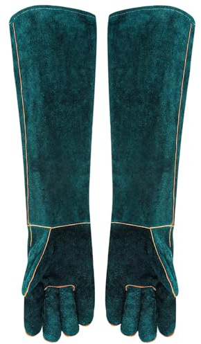 Meng Jiaran Anti Bite Gloves 60CM, Full Arm Cut Resistant Gloves for Bathing, Gardening(Green)
