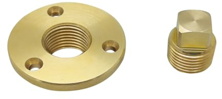DONGKER Boots Ablassstopfen Set, 1/2 Zoll NPT Garboard Lenzstopfen mit Vierkant-Schraube, Messing Bilgenstopfen Lenzventil für 1-Zoll Abflüsse